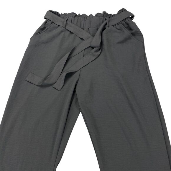 SO Paperbag Taper Pants Size Women's L Out Of Office Charcoal Price $44 - Picture 9 of 16